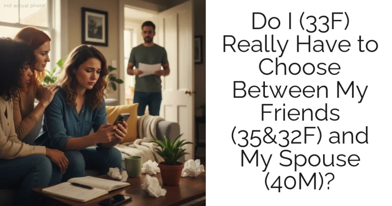 Do I (33F) Really Have to Choose Between My Friends (35&32F) and My Spouse (40M)?