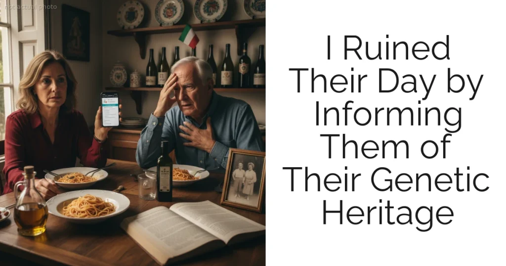 I Ruined Their Day by Informing Them of Their Genetic Heritage