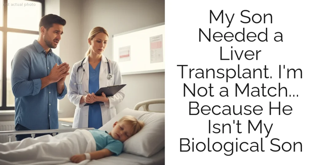My Son Needed a Liver Transplant. I'm Not a Match... Because He Isn't My Biological Son