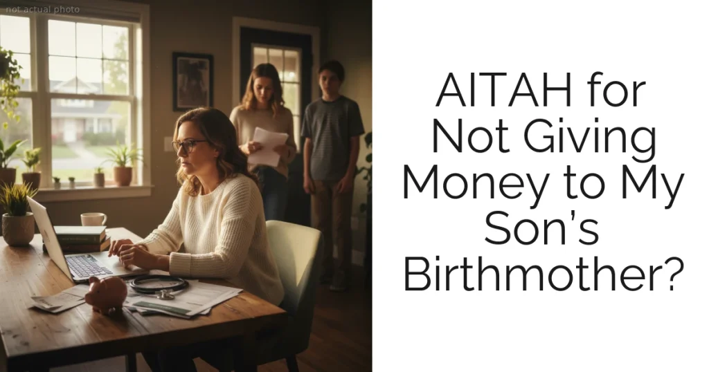 AITAH for Not Giving Money to My Son’s Birthmother?