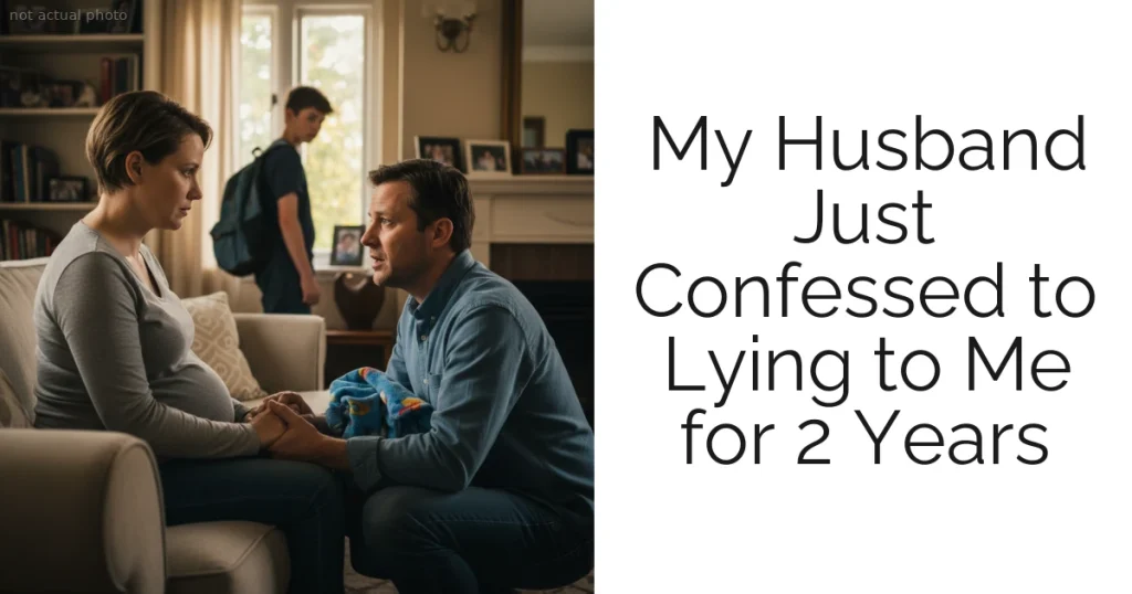 My Husband Just Confessed to Lying to Me for 2 Years