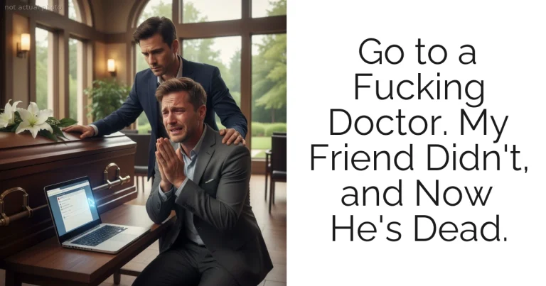 Go to a Fucking Doctor. My Friend Didn't, and Now He's Dead.