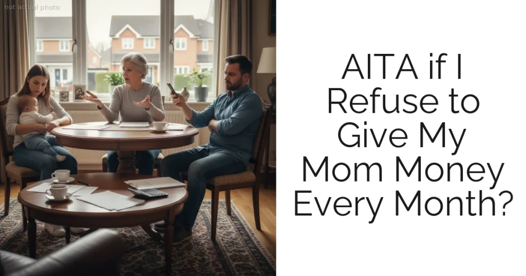 AITA if I Refuse to Give My Mom Money Every Month?