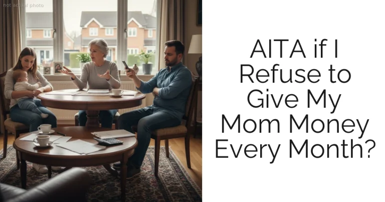 AITA if I Refuse to Give My Mom Money Every Month?
