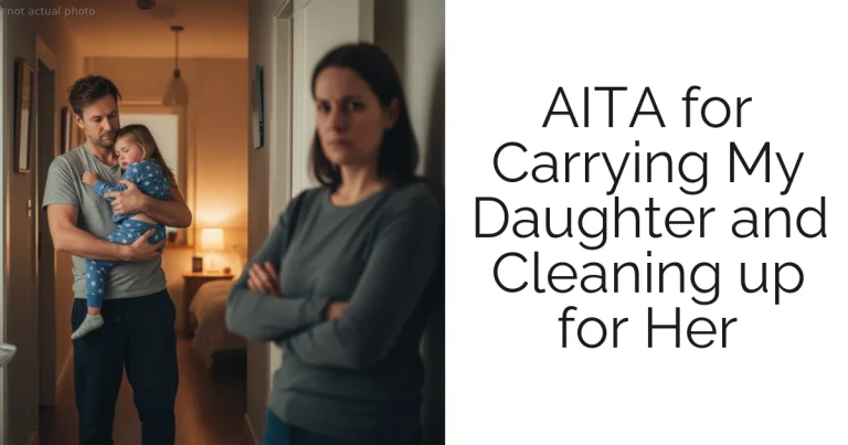 AITA for Carrying My Daughter and Cleaning up for Her