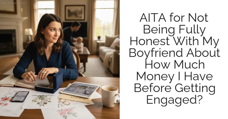 AITA for Not Being Fully Honest With My Boyfriend About How Much Money I Have Before Getting Engaged?