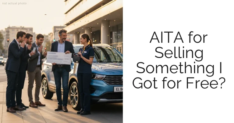 AITA for Selling Something I Got for Free?
