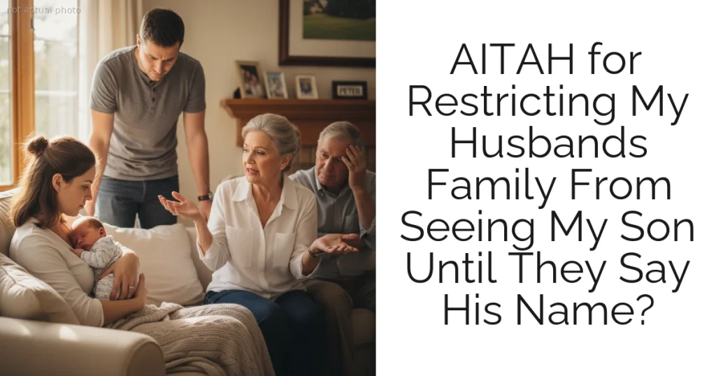 AITAH for Restricting My Husbands Family From Seeing My Son Until They Say His Name?