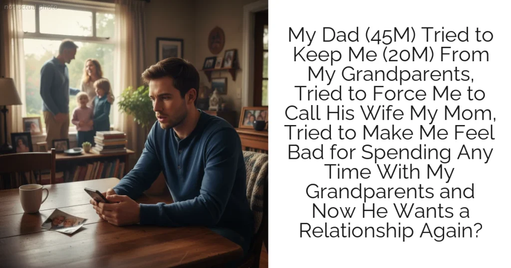 My Dad (45M) Tried to Keep Me (20M) From My Grandparents, Tried to Force Me to Call His Wife My Mom, Tried to Make Me Feel Bad for Spending Any Time With My Grandparents and Now He Wants a Relationship Again?