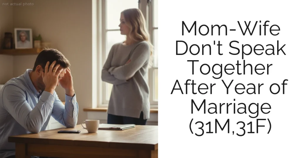 Mom-Wife Don't Speak Together After Year of Marriage (31M,31F)