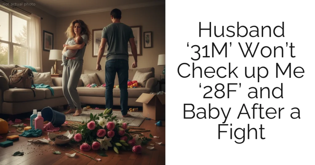 Husband ‘31M’ Won’t Check up Me ‘28F’ and Baby After a Fight