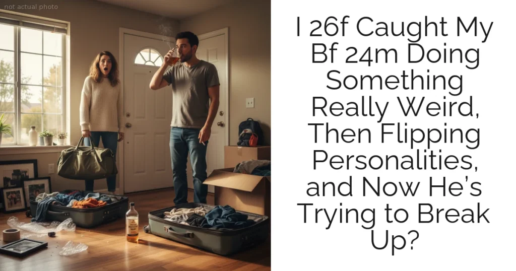I 26f Caught My Bf 24m Doing Something Really Weird, Then Flipping Personalities, and Now He’s Trying to Break Up?