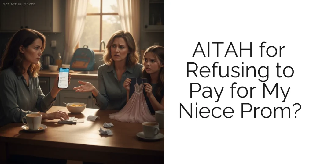 AITAH for Refusing to Pay for My Niece Prom?