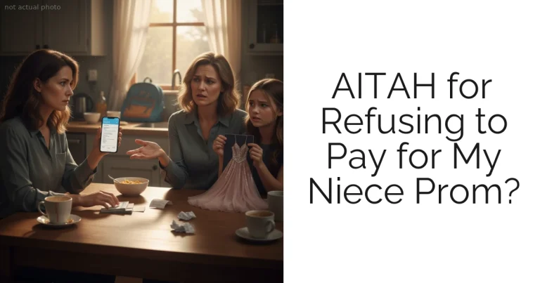 AITAH for Refusing to Pay for My Niece Prom?