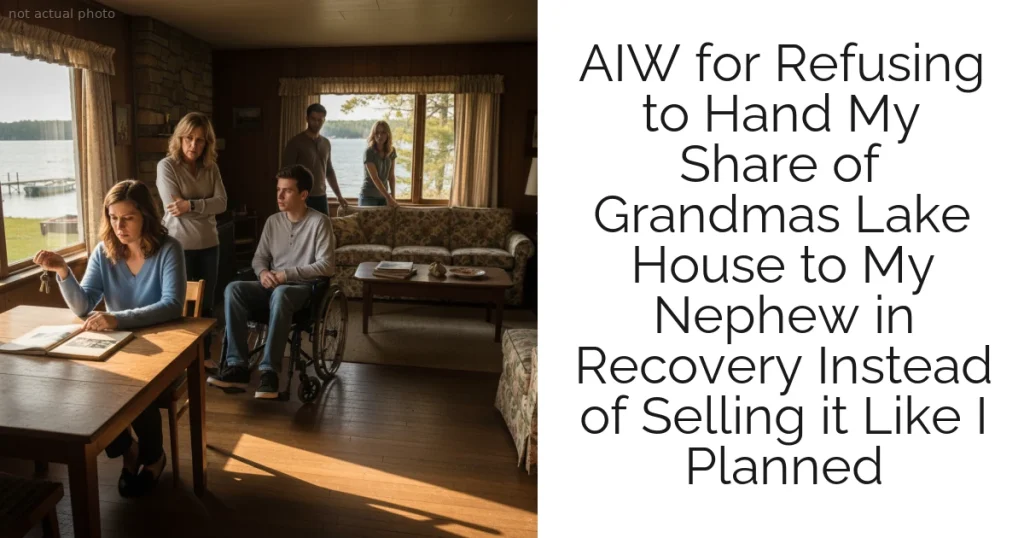 AIW for Refusing to Hand My Share of Grandmas Lake House to My Nephew in Recovery Instead of Selling it Like I Planned