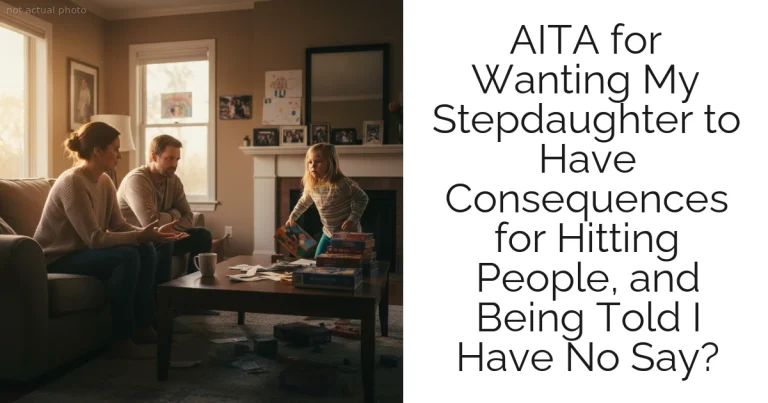 AITA for Wanting My Stepdaughter to Have Consequences for Hitting People, and Being Told I Have No Say?