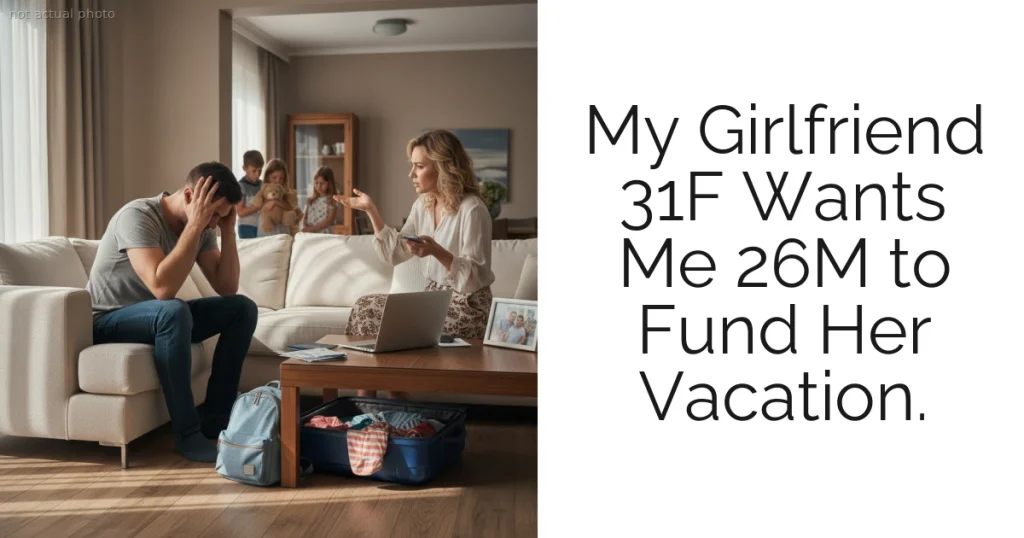 My Girlfriend 31F Wants Me 26M to Fund Her Vacation.