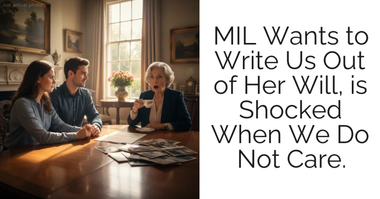 MIL Wants to Write Us Out of Her Will, is Shocked When We Do Not Care.