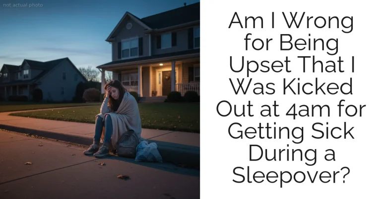 Am I Wrong for Being Upset That I Was Kicked Out at 4am for Getting Sick During a Sleepover?