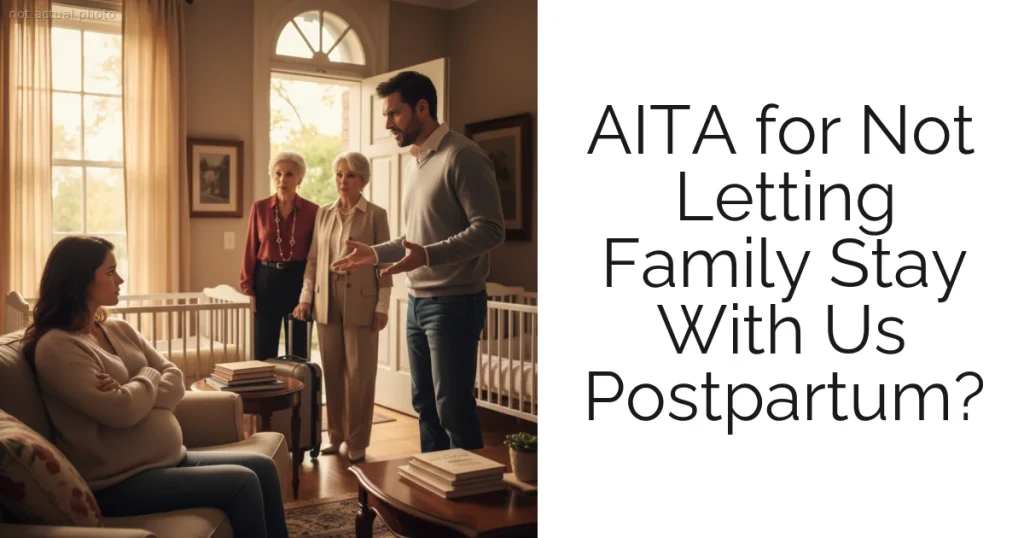 AITA for Not Letting Family Stay With Us Postpartum?
