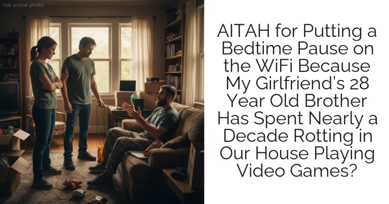 AITAH for Putting a Bedtime Pause on the WiFi Because My Girlfriend’s 28 Year Old Brother Has Spent Nearly a Decade Rotting in Our House Playing Video Games?