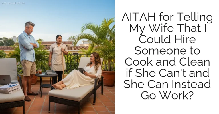 AITAH for Telling My Wife That I Could Hire Someone to Cook and Clean if She Can't and She Can Instead Go Work?