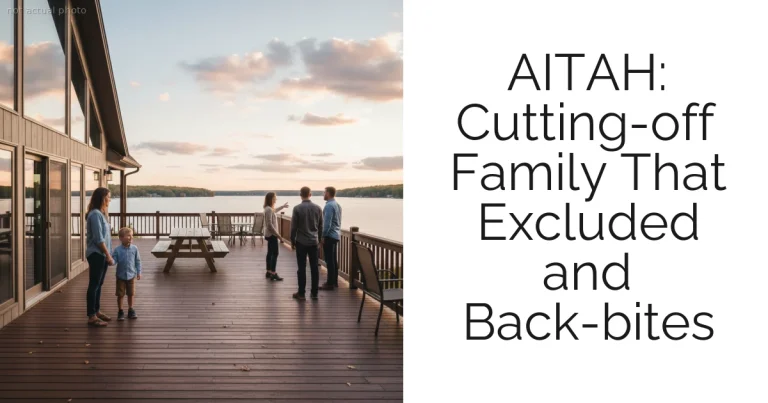 AITAH: Cutting-off Family That Excluded and Back-bites