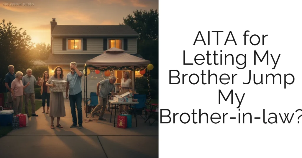 AITA for Letting My Brother Jump My Brother-in-law?