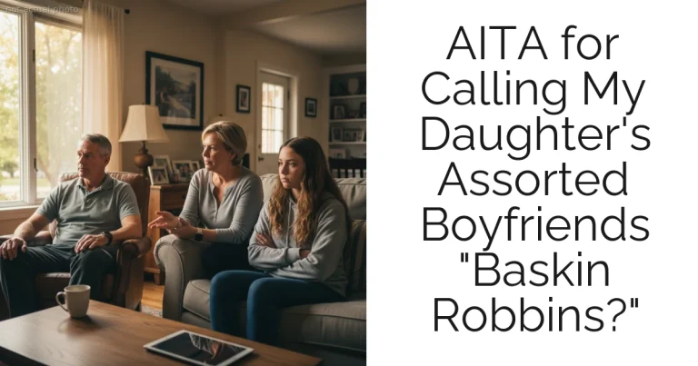 AITA for Calling My Daughter's Assorted Boyfriends "Baskin Robbins?"