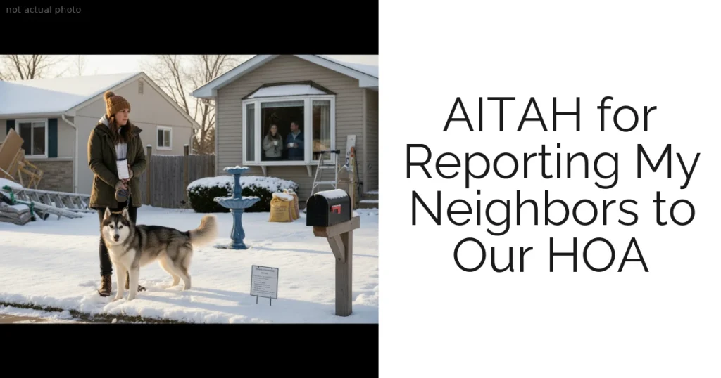 AITAH for Reporting My Neighbors to Our HOA