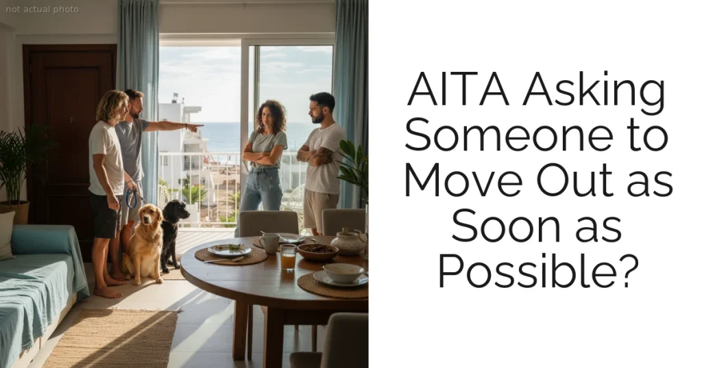 AITA Asking Someone to Move Out as Soon as Possible?