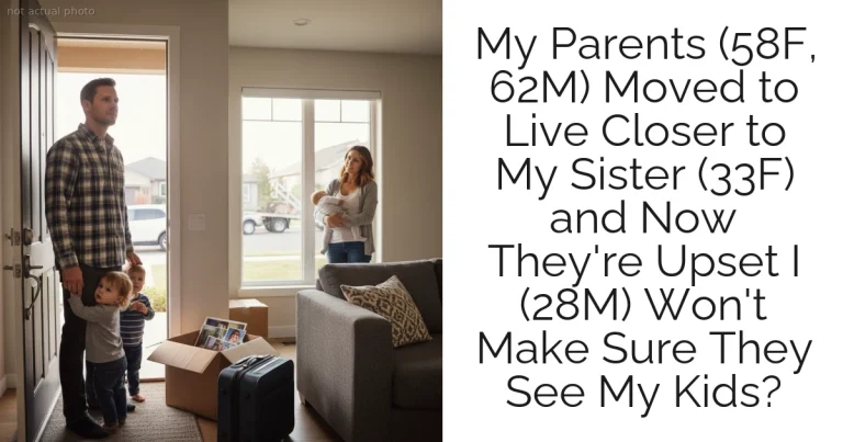 My Parents (58F, 62M) Moved to Live Closer to My Sister (33F) and Now They're Upset I (28M) Won't Make Sure They See My Kids?