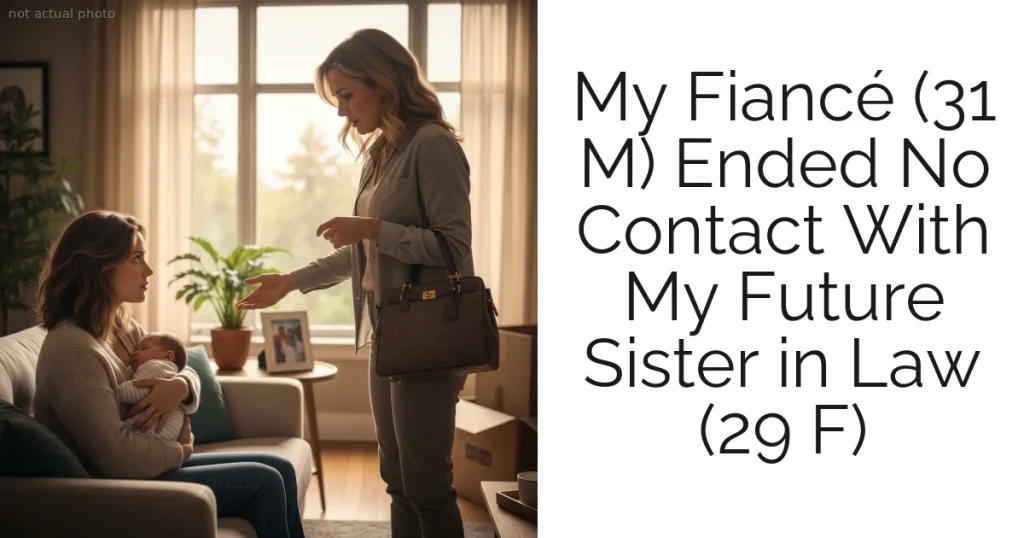 My Fiancé (31 M) Ended No Contact With My Future Sister in Law (29 F)