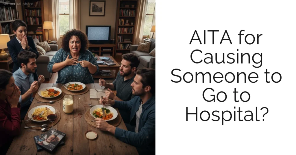 AITA for Causing Someone to Go to Hospital?