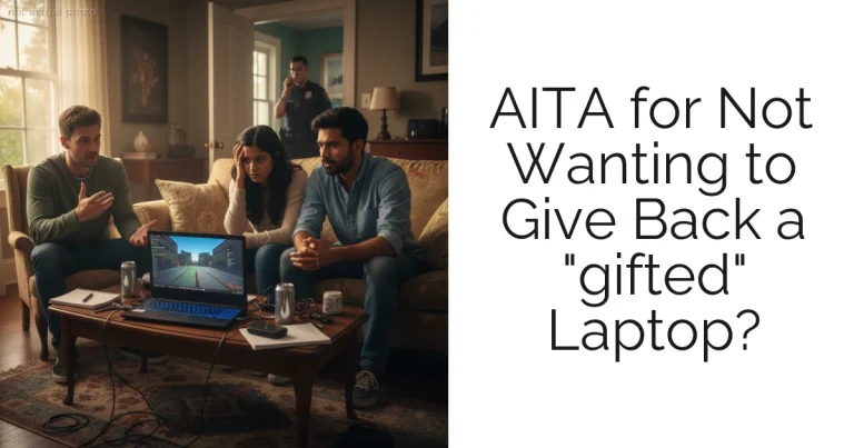 AITA for Not Wanting to Give Back a "gifted" Laptop?