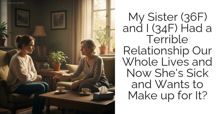 My Sister (36F) and I (34F) Had a Terrible Relationship Our Whole Lives and Now She's Sick and Wants to Make up for It?