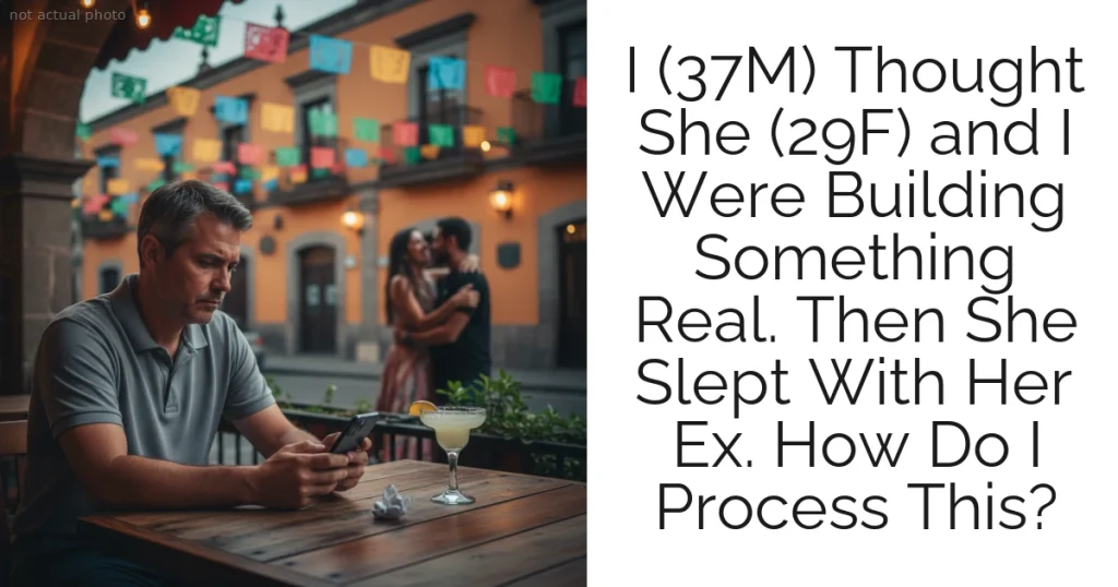 I (37M) Thought She (29F) and I Were Building Something Real. Then She Slept With Her Ex. How Do I Process This?