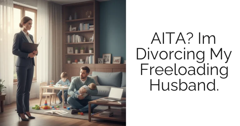 AITA? Im Divorcing My Freeloading Husband.
