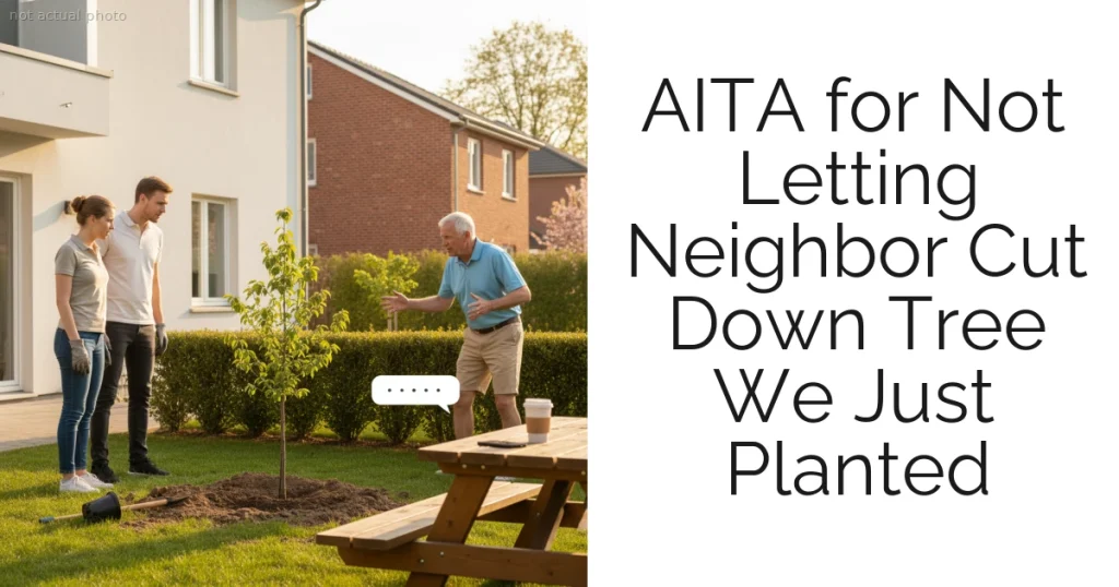 AITA for Not Letting Neighbor Cut Down Tree We Just Planted