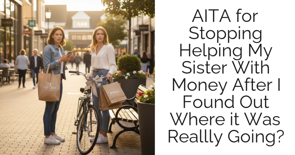 AITA for Stopping Helping My Sister With Money After I Found Out Where it Was Reallly Going?