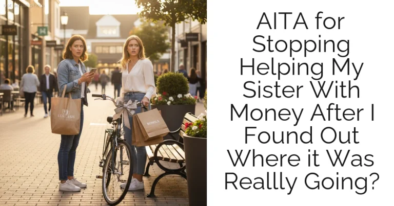 AITA for Stopping Helping My Sister With Money After I Found Out Where it Was Reallly Going?