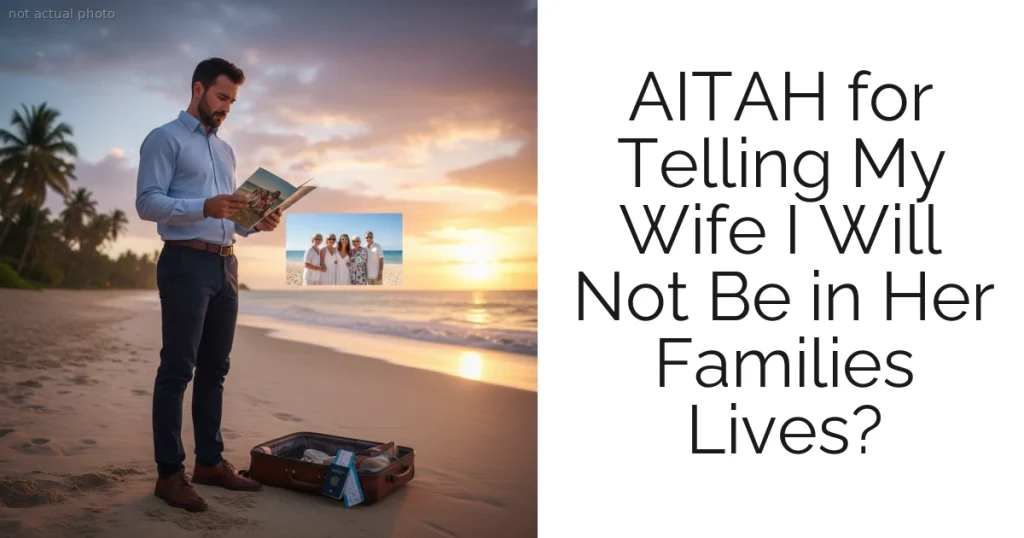 AITAH for Telling My Wife I Will Not Be in Her Families Lives?