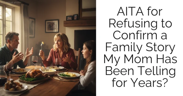 AITA for Refusing to Confirm a Family Story My Mom Has Been Telling for Years?