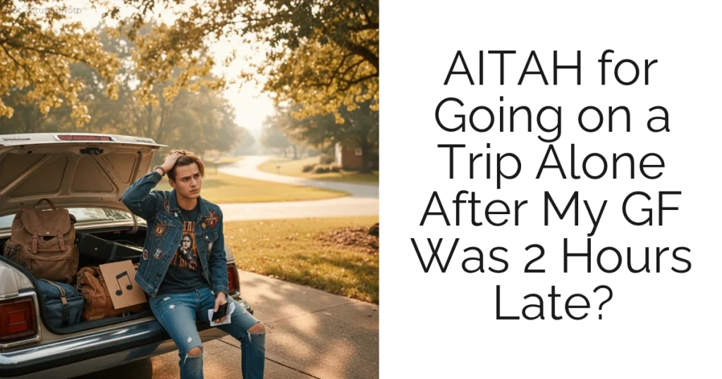 AITAH for Going on a Trip Alone After My GF Was 2 Hours Late?