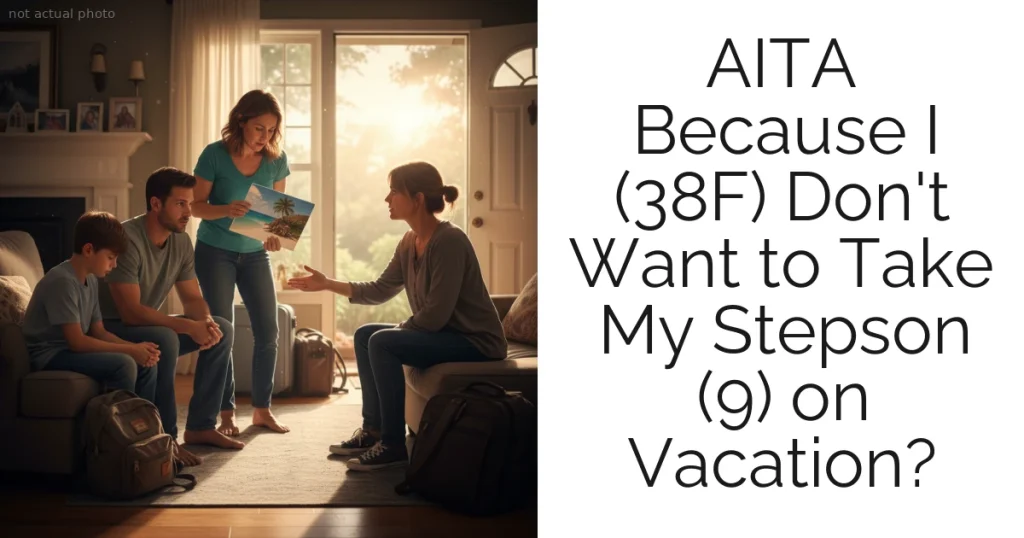 AITA Because I (38F) Don't Want to Take My Stepson (9) on Vacation?