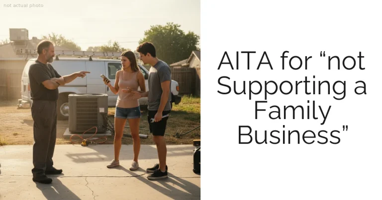 AITA for “not Supporting a Family Business”