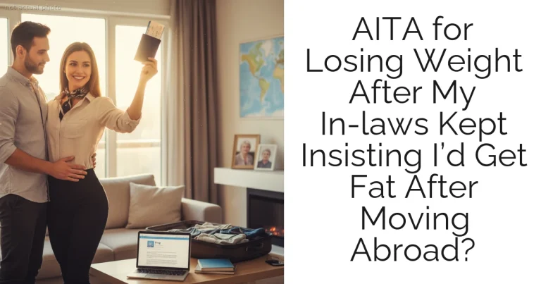 AITA for Losing Weight After My In-laws Kept Insisting I’d Get Fat After Moving Abroad?