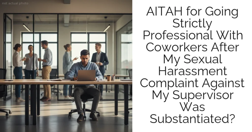 AITAH for Going Strictly Professional With Coworkers After My Sexual Harassment Complaint Against My Supervisor Was Substantiated?