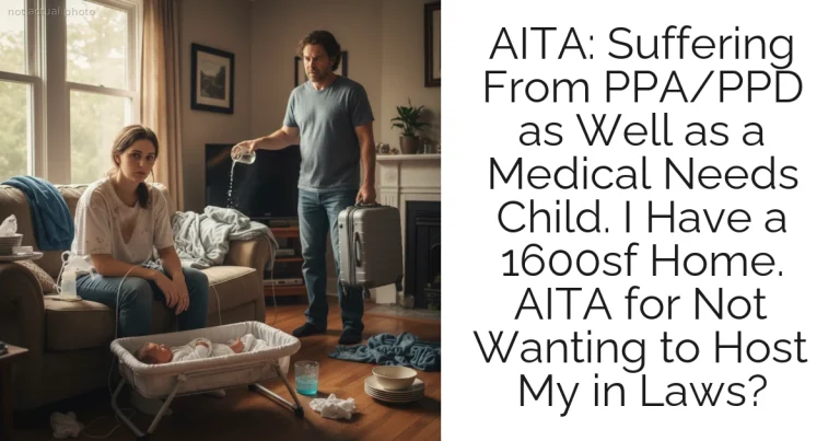 AITA: Suffering From PPA/PPD as Well as a Medical Needs Child. I Have a 1600sf Home. AITA for Not Wanting to Host My in Laws?