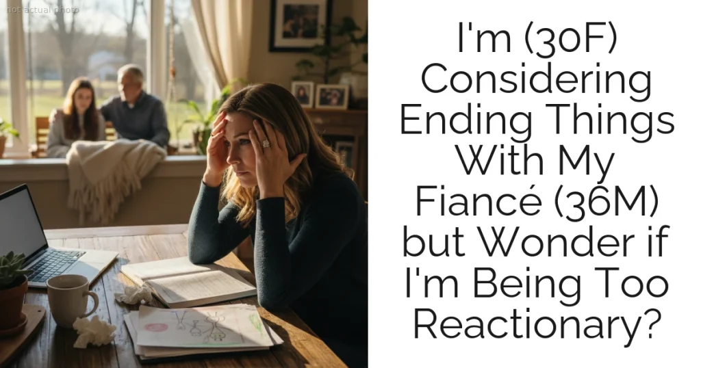 I'm (30F) Considering Ending Things With My Fiancé (36M) but Wonder if I'm Being Too Reactionary?